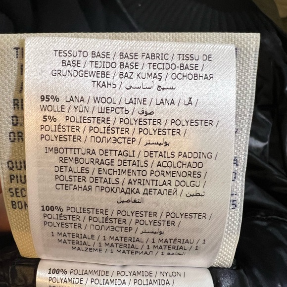 Moncler Down-panelled Wool Jacket Woman size xs - Picture 4 of 6